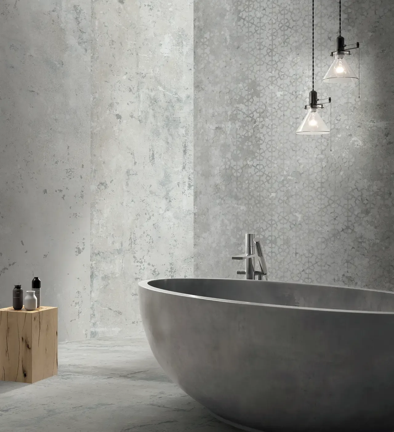 Ambiente real con porcelánico Arklam Portobello 6 mm — proyecto de interiorismo