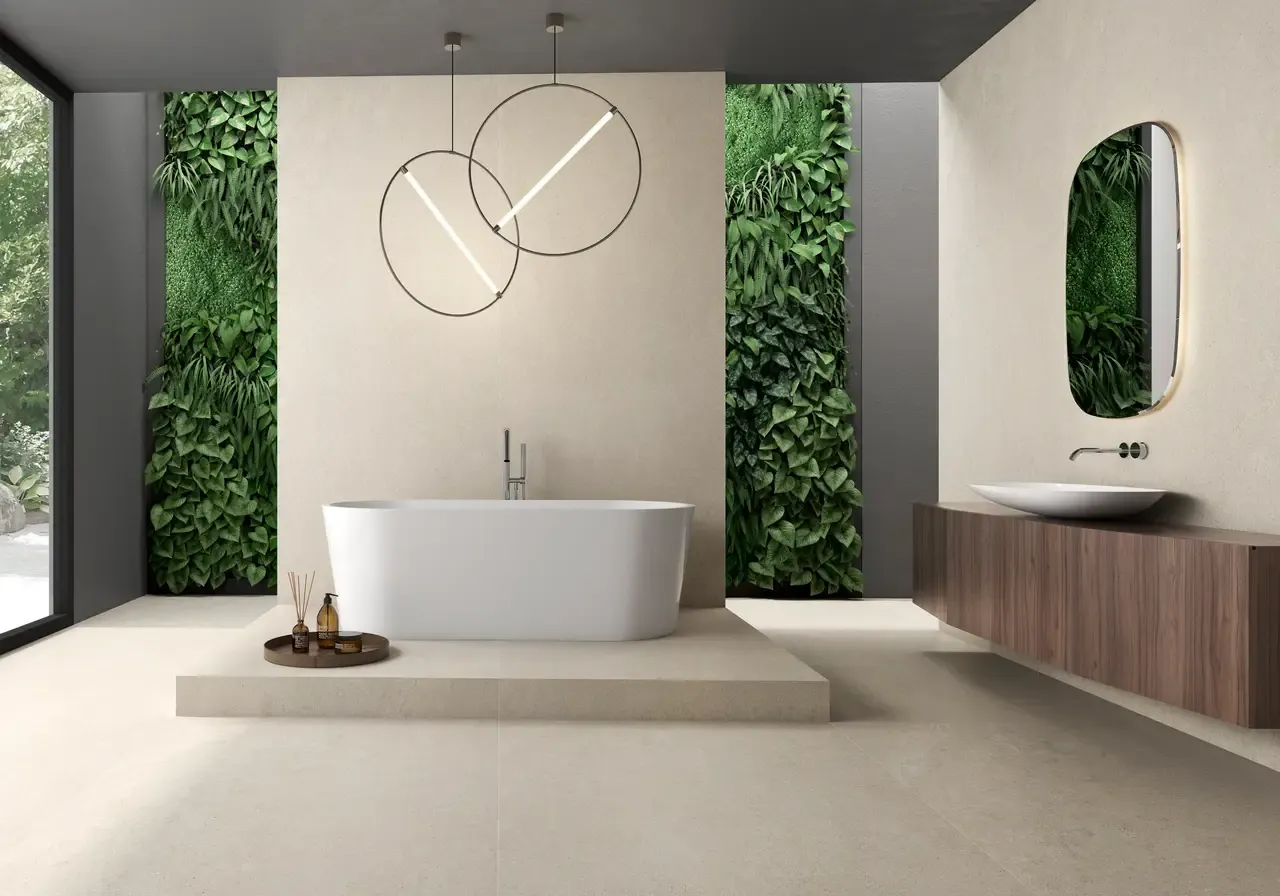 Ambiente real con porcelánico Arklam Bateig Verona 6 mm — proyecto de interiorismo