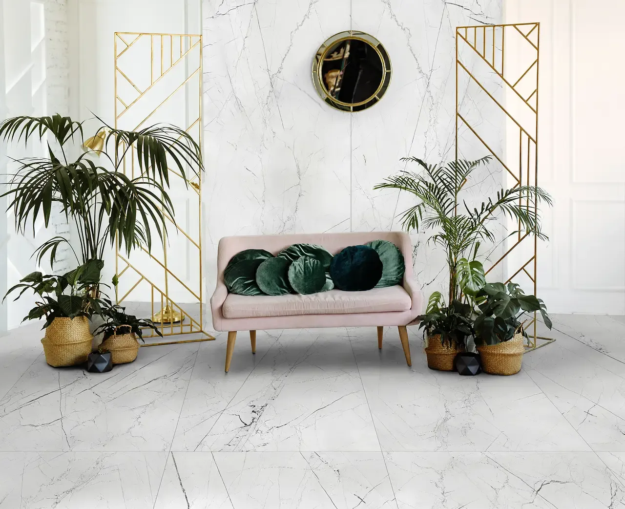 Ambiente real con porcelánico Arklam Pandora 6 mm — proyecto de interiorismo