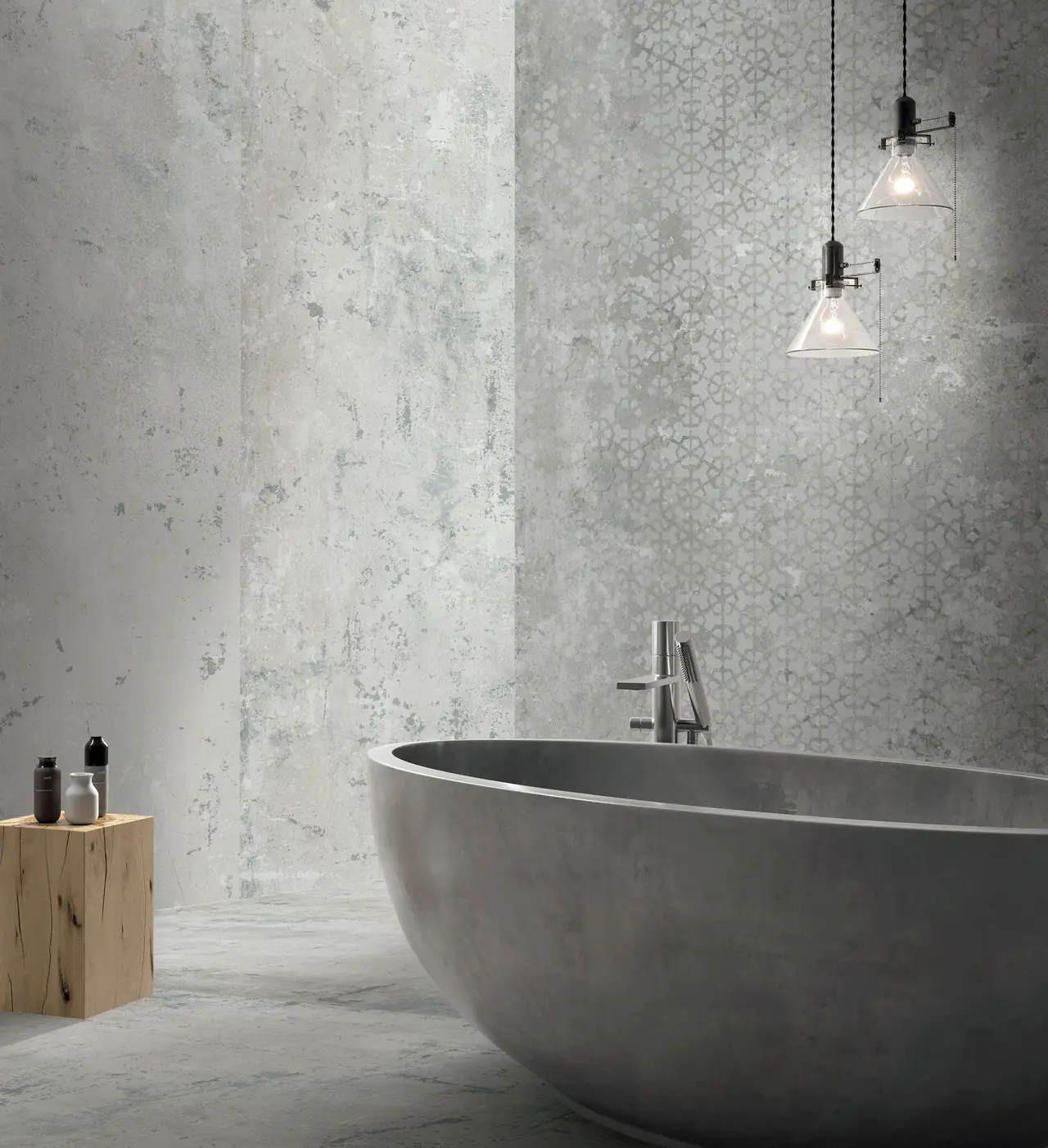 Ambiente real con porcelánico Arklam Portobello 6 mm — proyecto de interiorismo